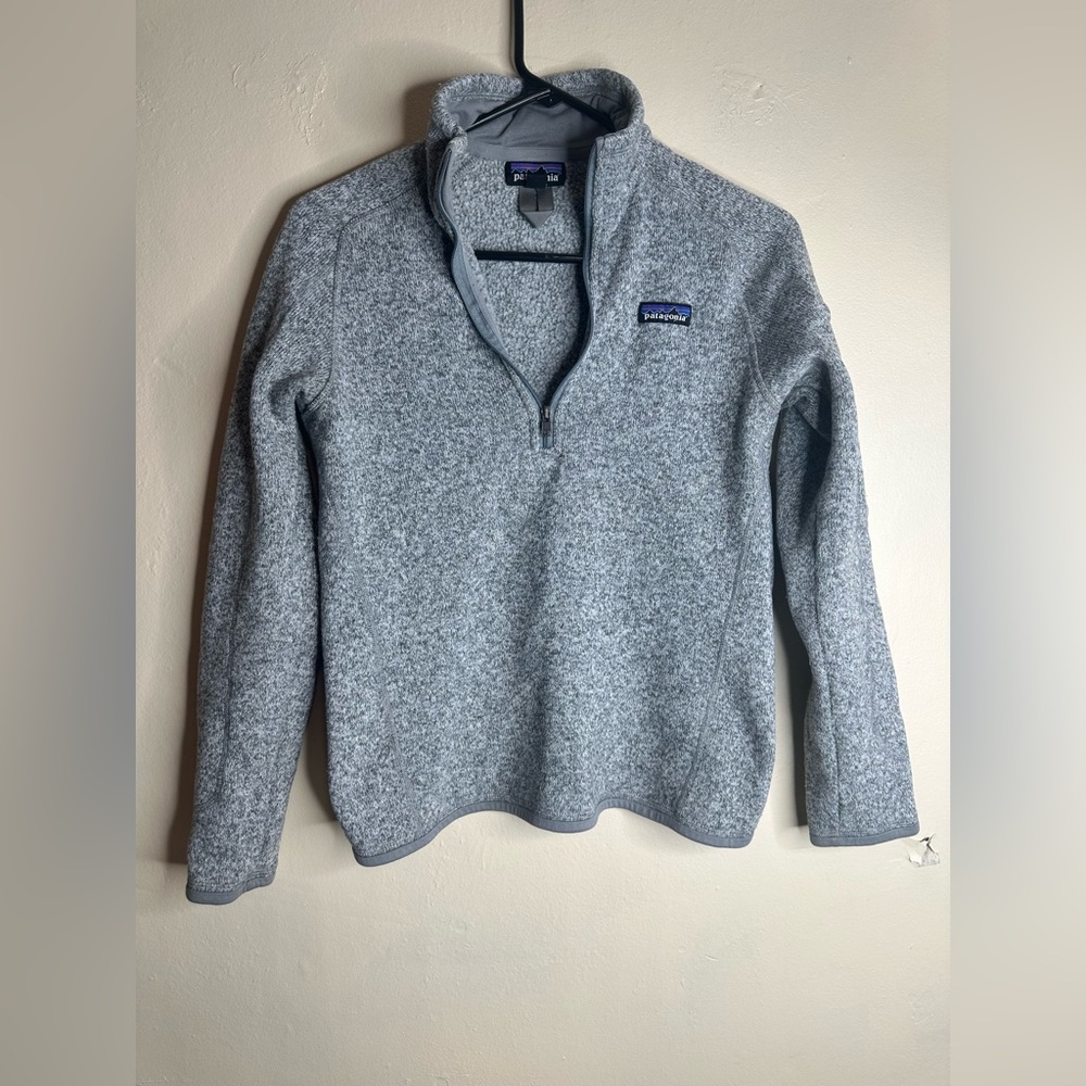 Patagonia Women’s Small Gray Better Sweater Quarter Zip Sz S